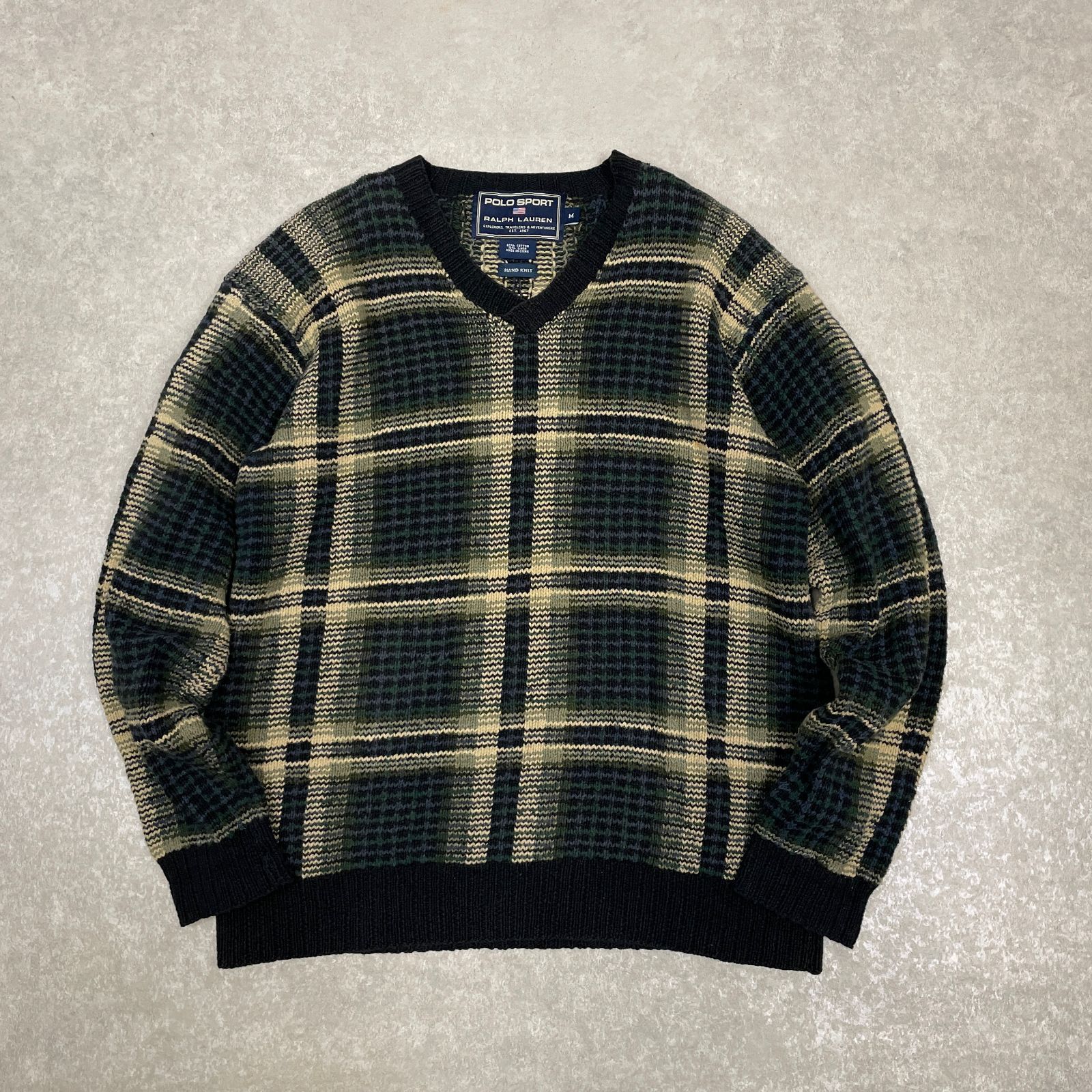 Polo Sports vintage ハンドニット ベージュ 90
