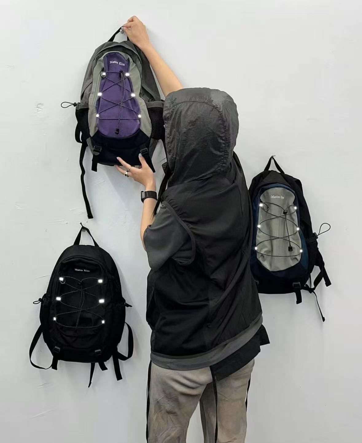 MATINKIM/マーティンキム/ドローストリングリボンリュック/バッグ/新品 MATINKIM/マーティンキム/ドローストリングリボンリュック