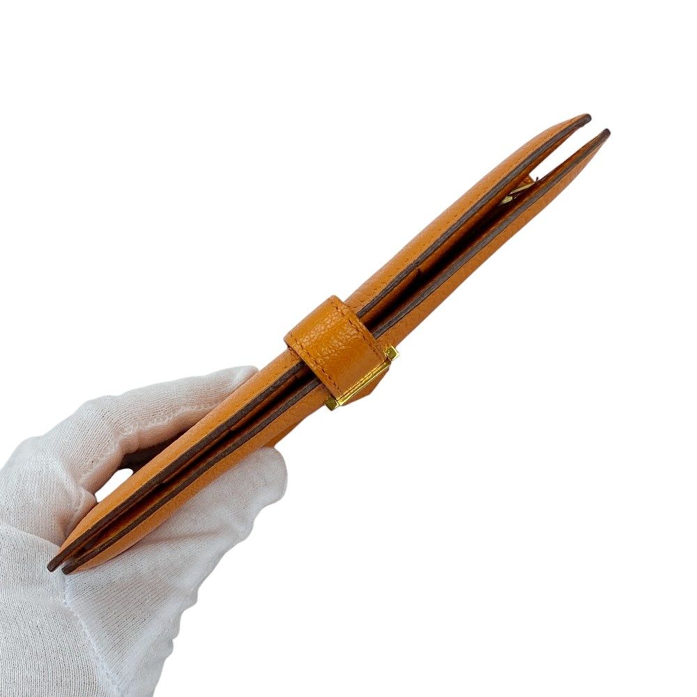 □美品□ エルメス ベアン 長財布 二つ折り 財布 サイフ シェーブル  