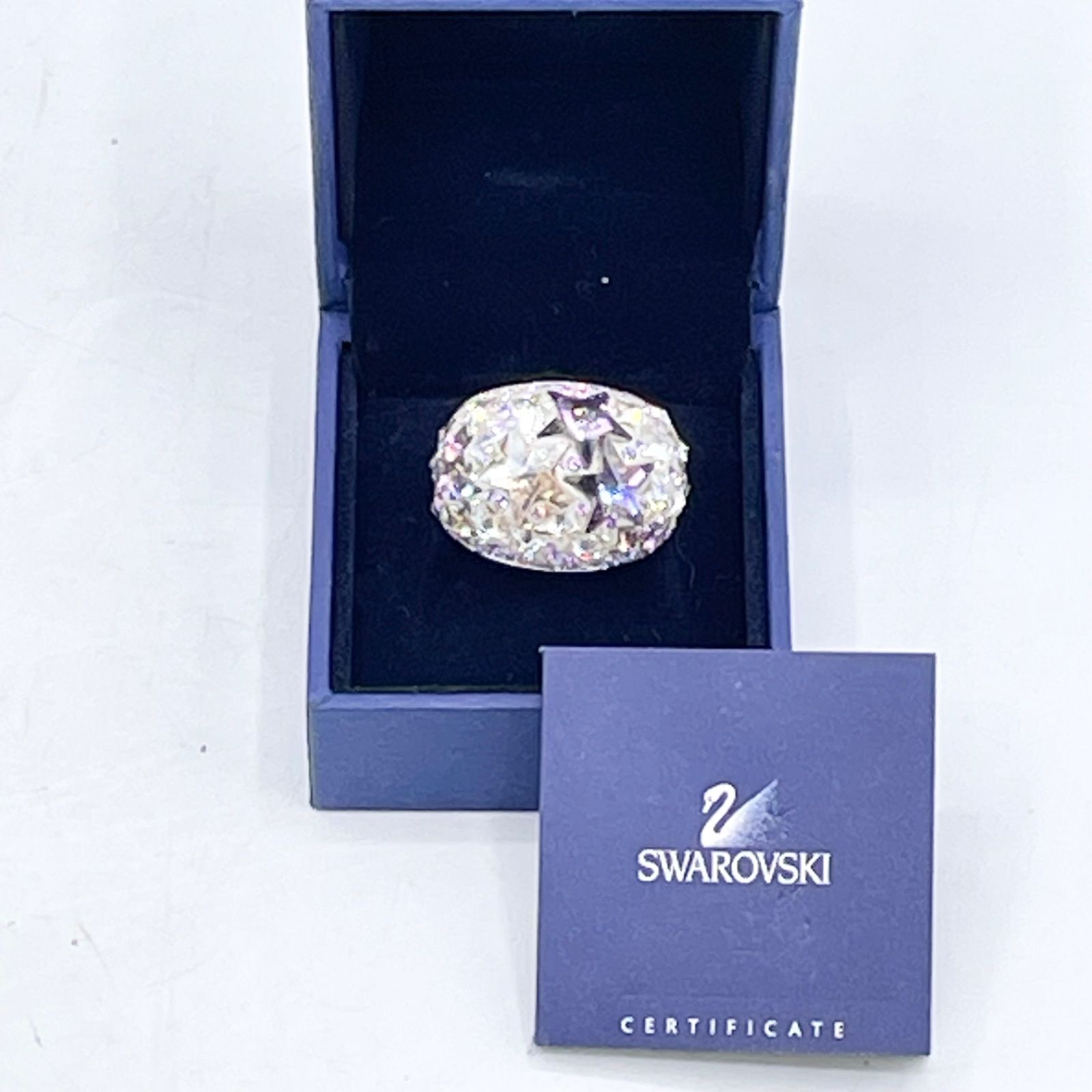 最安 【箱付き未使用】SWAROVSKI スワロフスキー リング 花柄 シルバー 