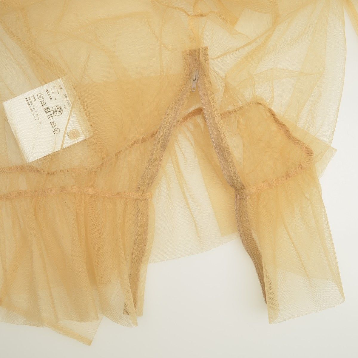 noir kei ninomiya / ノワール ケイ ニノミヤ AD2019 3D-T005 sheer jumper with gathered peplum waist チュール 長袖ブラウス noirkeininomiya】AD2019 3D-T005 sheer jumper with gathered