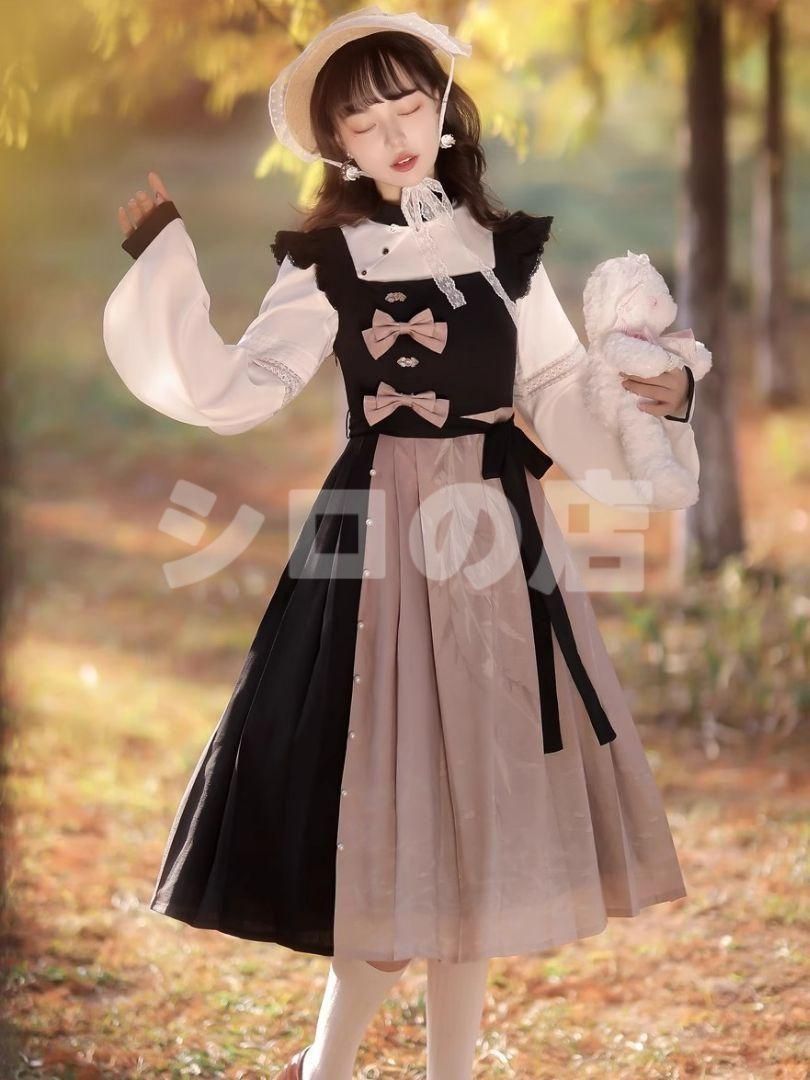 HF-217 豪華刺繍 漢服 かんふく 古風衣装 レトロ風 中華ロリータ コスプレ ワンピース 唐装 仙女服 中華風 美しい刺繍