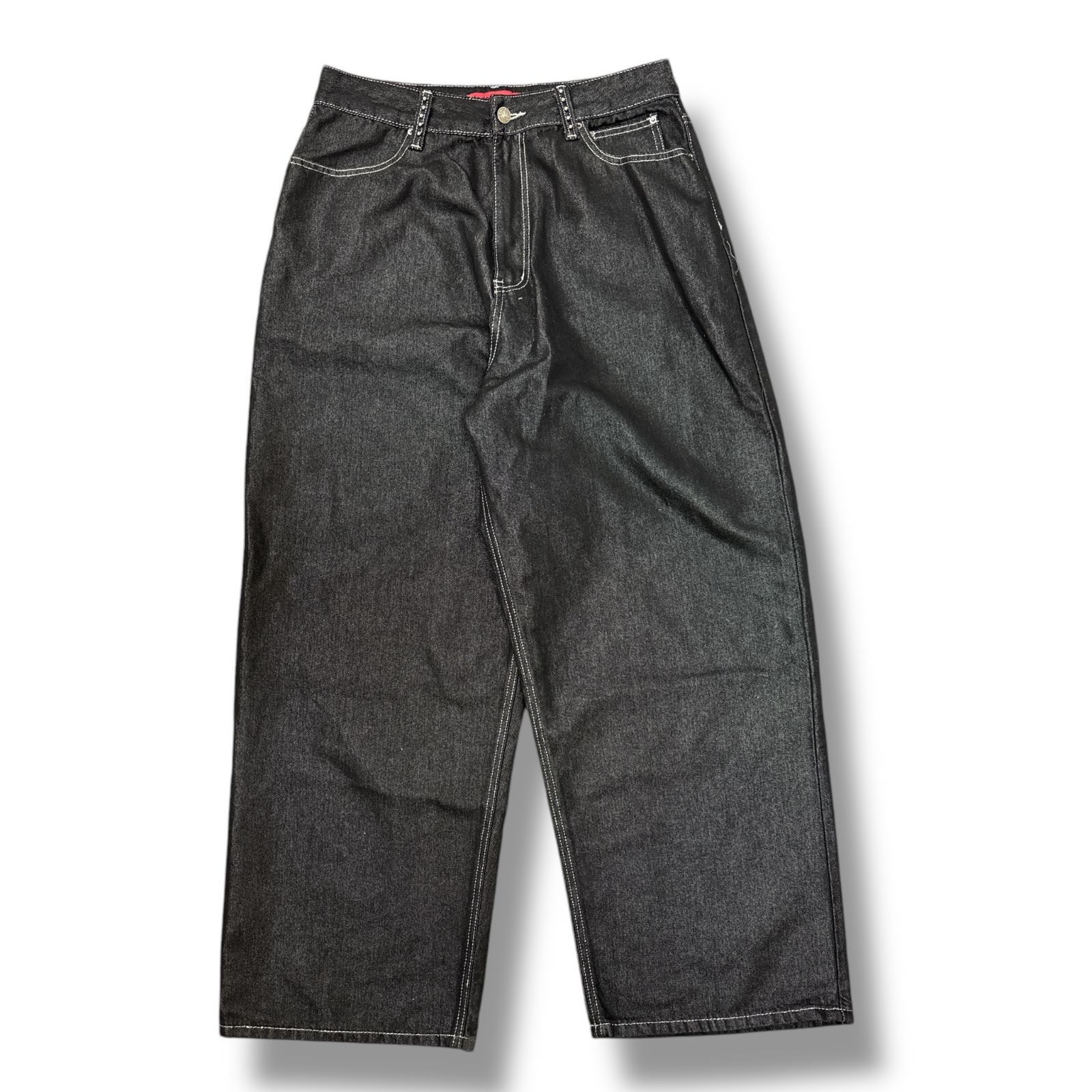 Jaded London コロッサスジーンズ ブラックデニム W26 Shop Solid Black Low Rise Colossus Jeans | Jaded London