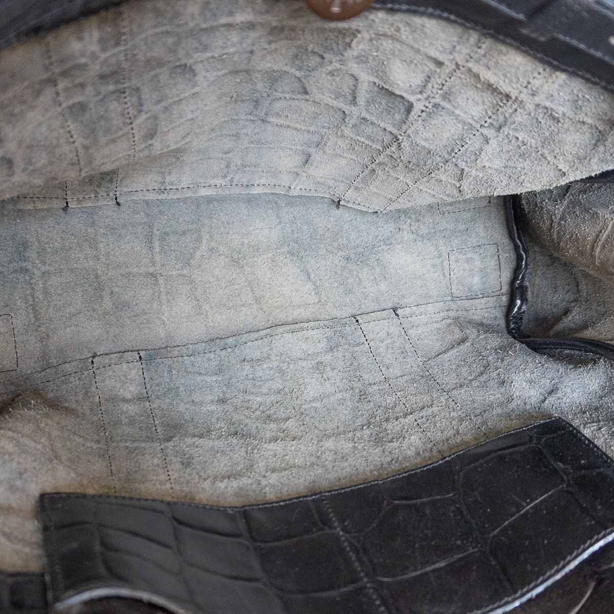 【*ん様 MULBERRY/マルベリー/ベイズウォーター/型押し レザー/トート 高級品】Mulberry【型押し ベイズウォーター フラップ トート バッグ