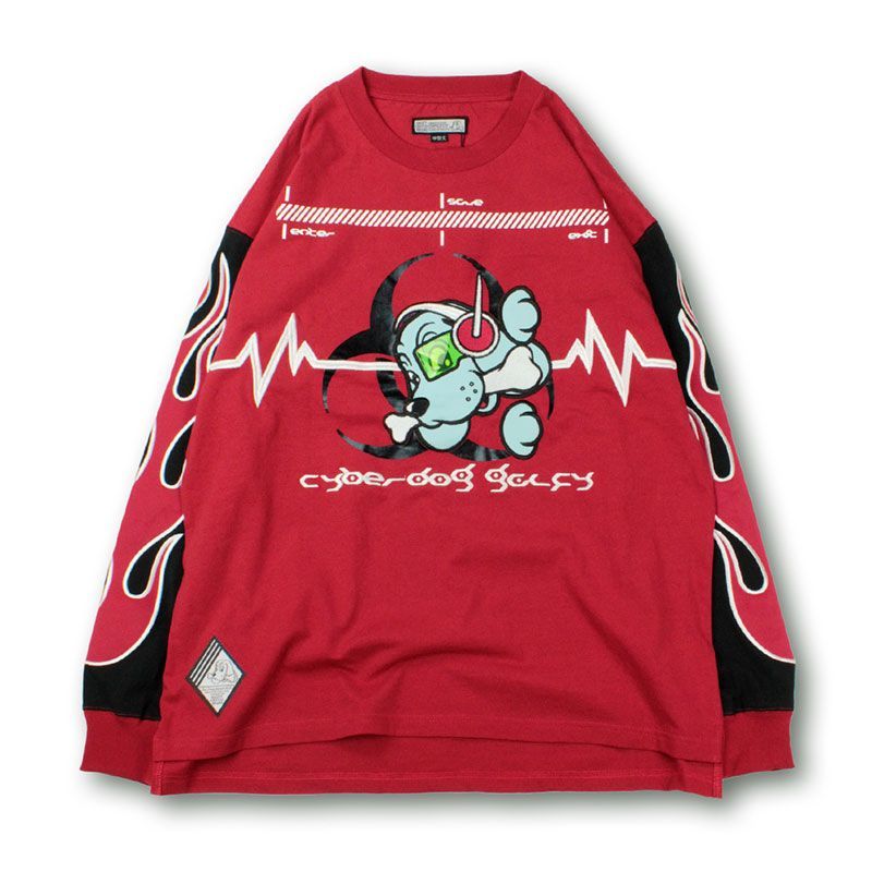 美品 ガルフィー タイダイ ロンT L ファイヤーパターン アメ車 GALFY ガルフィー GALFY サイバーガルフィーバイオハザードロンTee