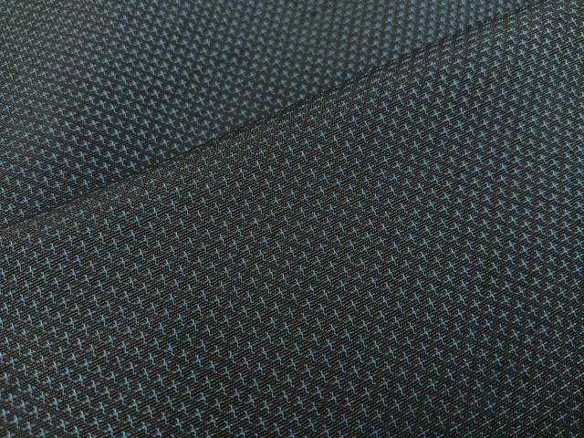 平和屋着物○男性 紬 アンサンブル 幾何学文様 正絹 逸品 未使用  