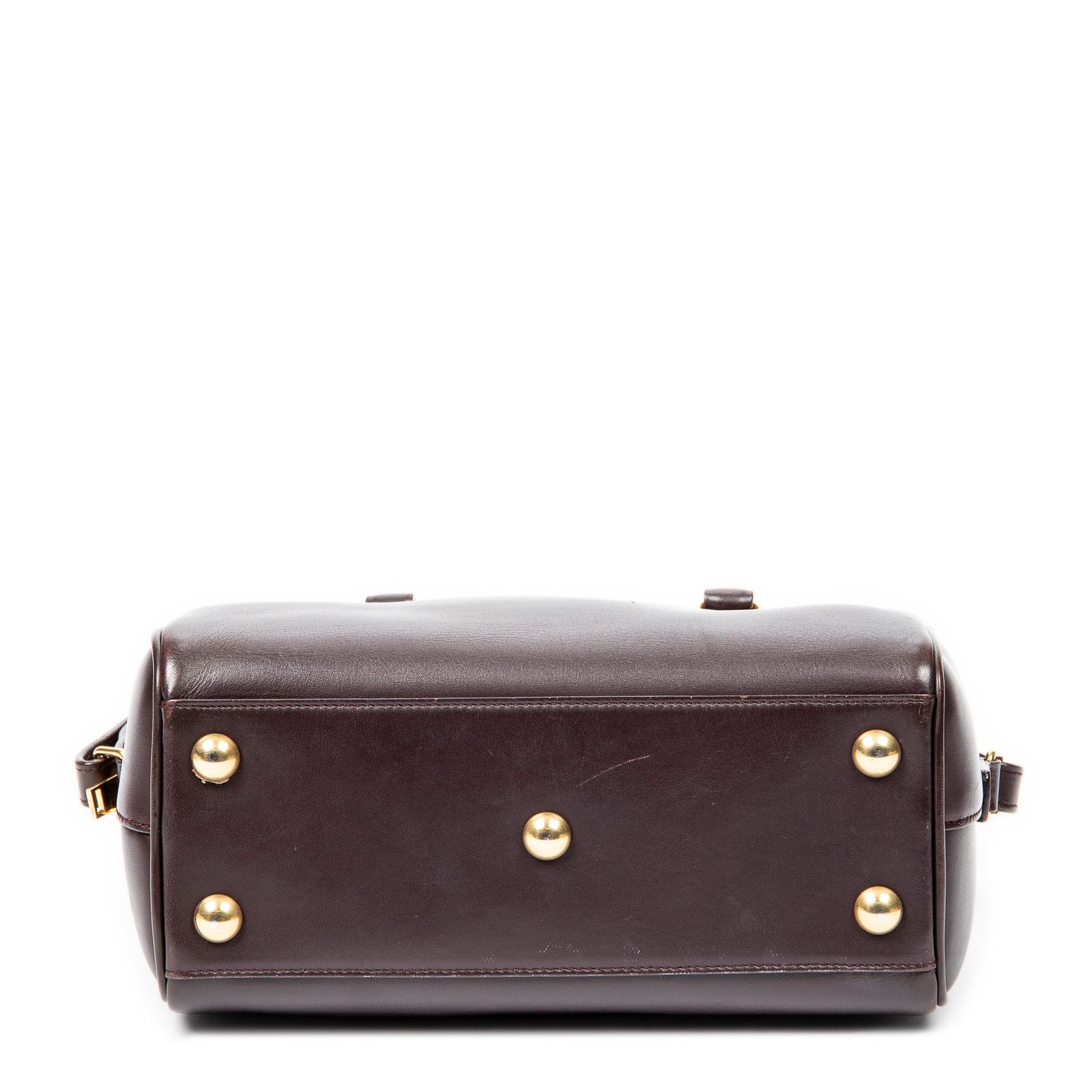 イヴサンローランベビーダッフルバーガンディカーフスキンレザーAB