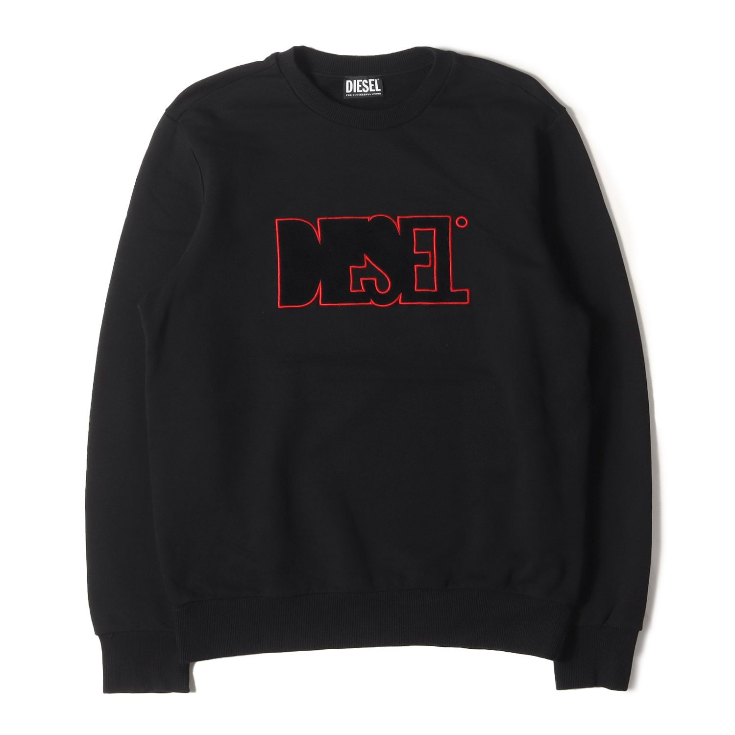 美品 DIESEL ディーゼル スウェット サイズ:M アップリケロゴ クルー 