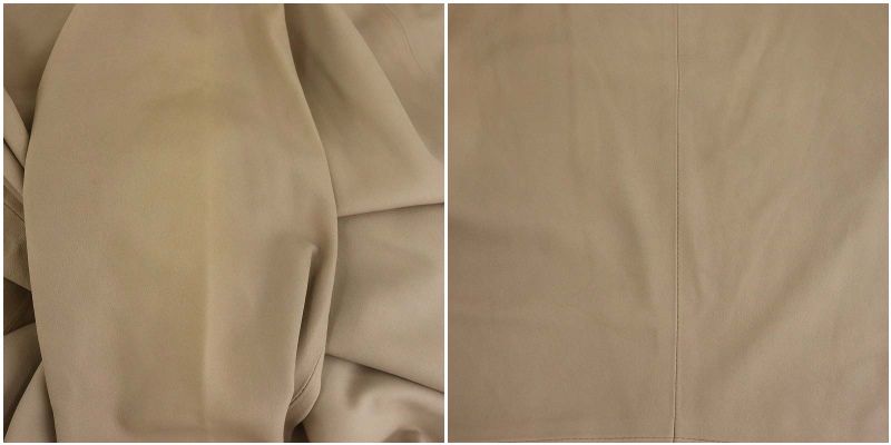 ロゥタス Rawtus ゴートレザー ノー ジップジャケット やぎ革 36 グレージュ DF OS SIROKUMA-CORPORATION_COM