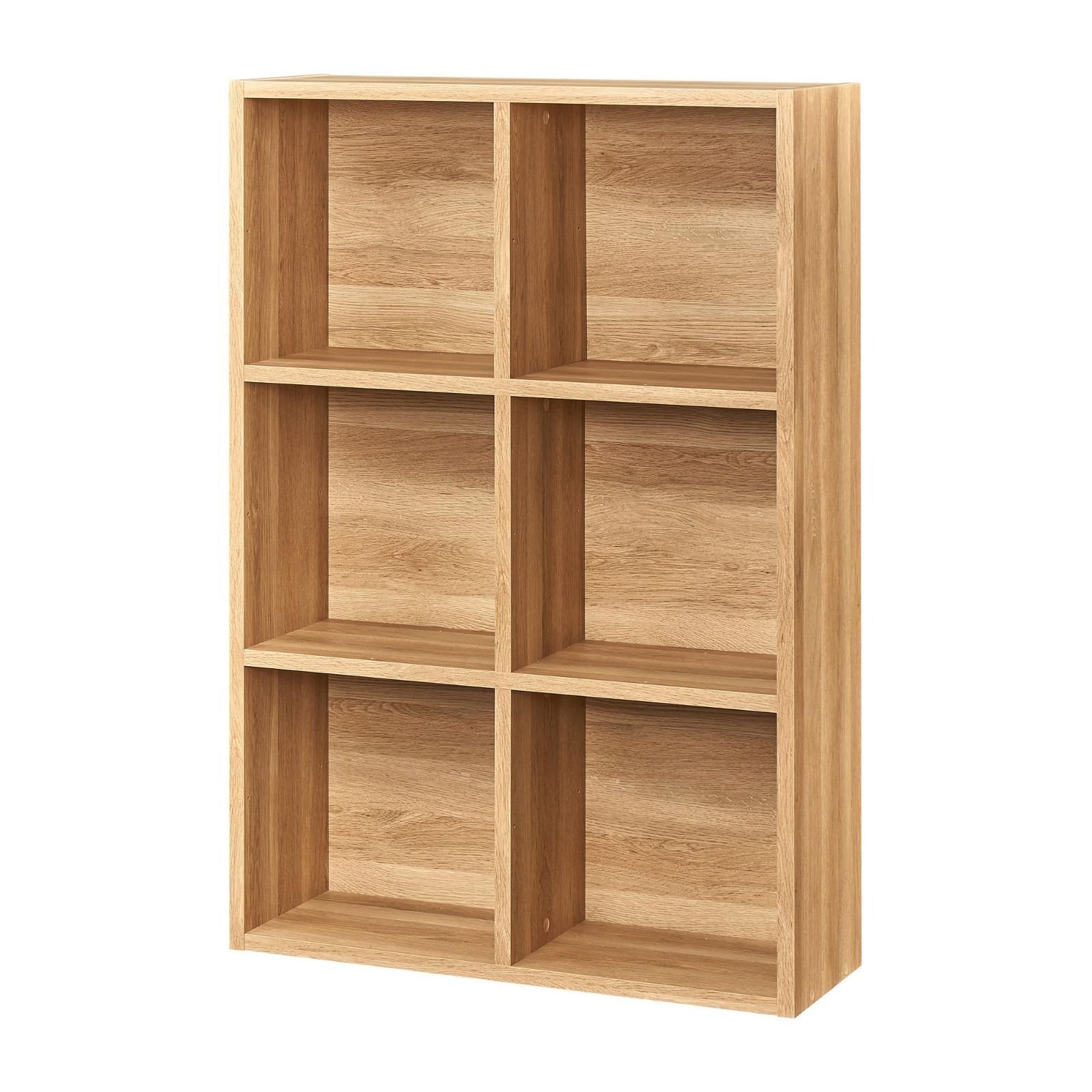 白井産業 フリーラック シェルフ 飾り棚 マス目 自然の素材感を表現した木目調 ナチュラルブラウン 幅83.5 高さ124.2 奥行29.7cm レジェルノLGE-1285NA