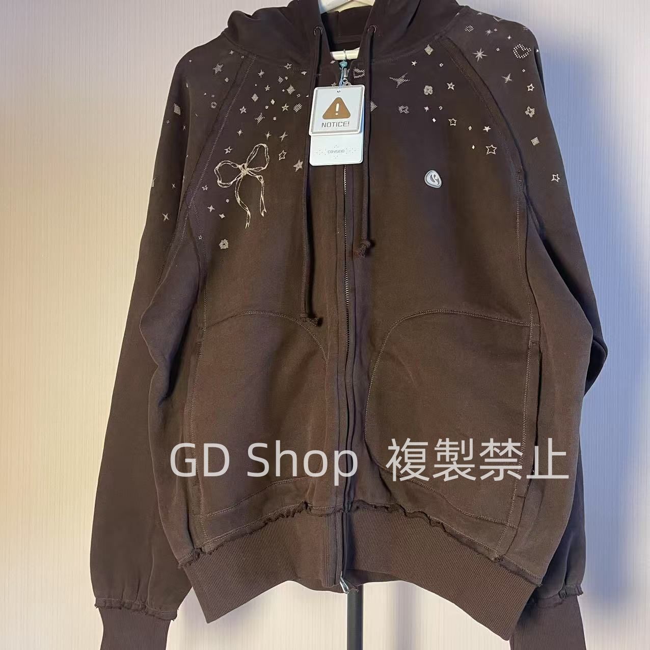 韓国ブランドCOYSEIO スポーツ 長袖 フード付きスウェット SIZE