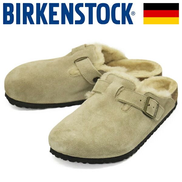 BIRKENSTOCK ビルケンシュトック 1028289 BOSTON SHEARLING ボストン シアリング スエードレザーサンダル TAUPE レギュラー BI477 レギュラー 41-約26.5cm