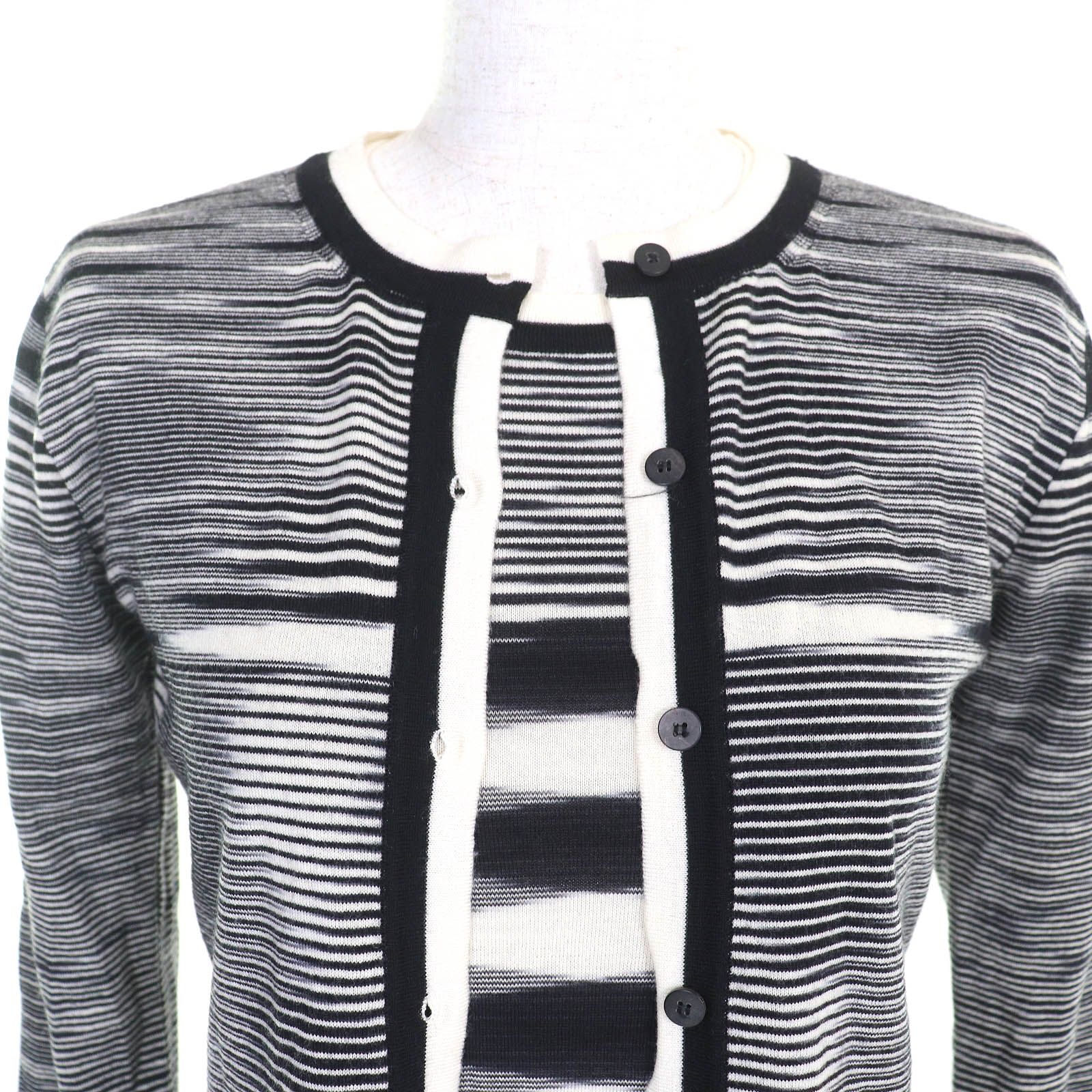 極美品△Missoni ミッソーニ ウール100％ マルチボーダー ニット