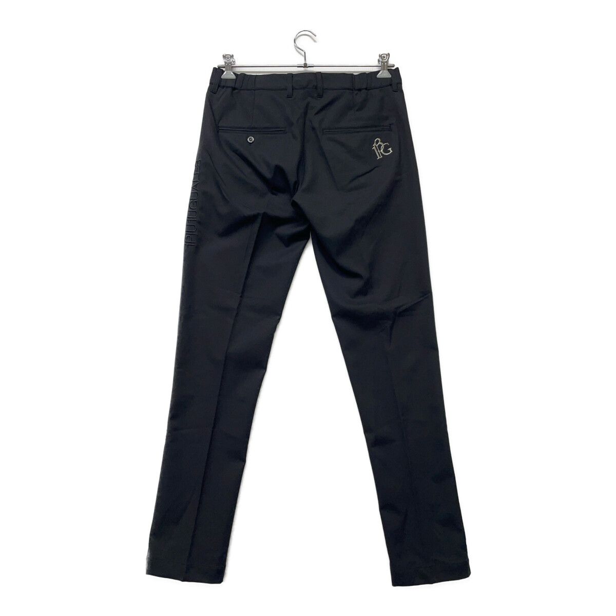 メンズ ウノピュウノウグァーレトレ 1piu1uguale3 パンツ 5 L ブラック シルバーパーツ 刺しゅうロゴ ストレッチ