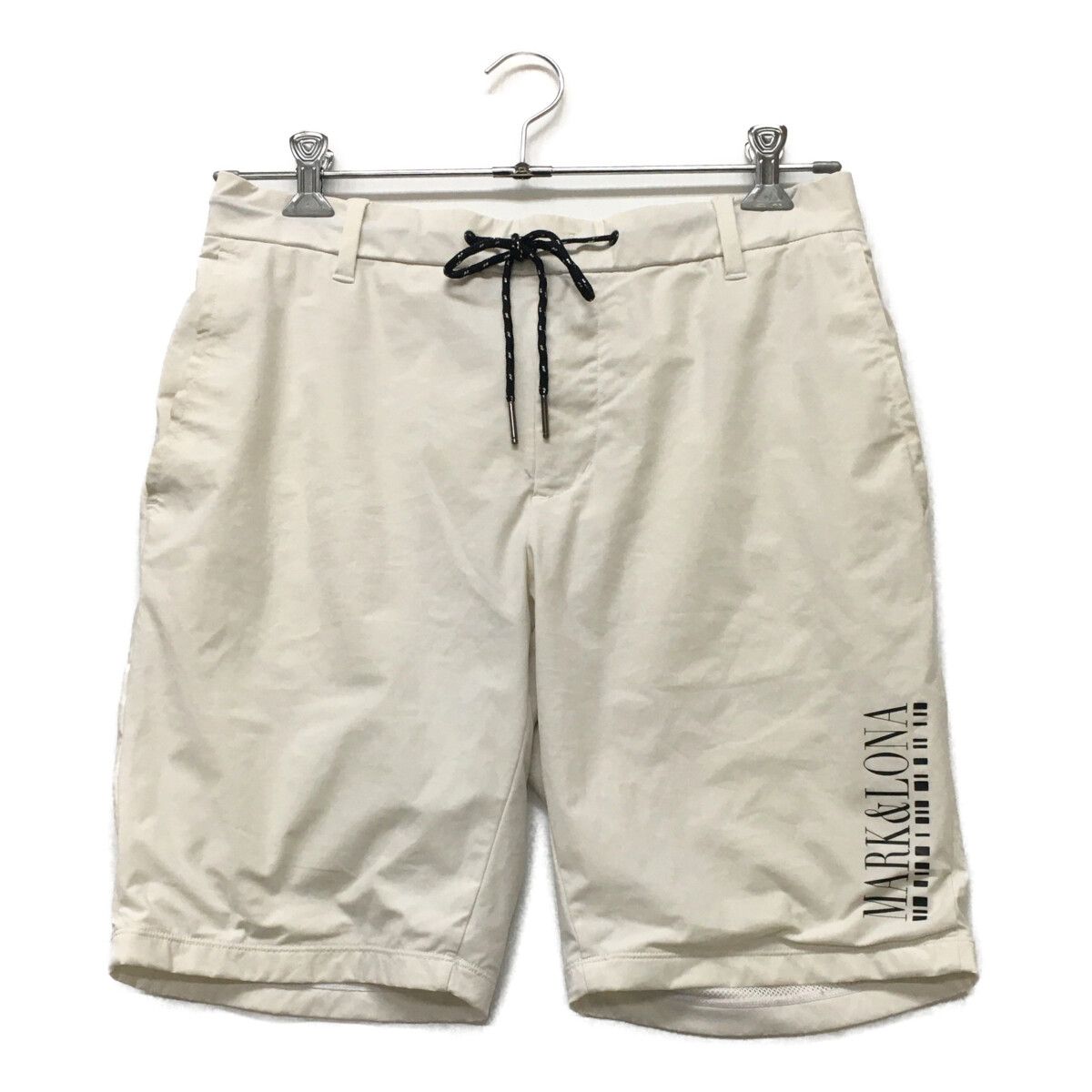 【新品】MARK＆LONA　マークアンドロナ　ハーフパンツ　白　迷彩　カモフラ　スカル　S　メンズ　ゴルフ　ｂ67 マークアンドロナMARK\u0026LONAハーフパンツ 白