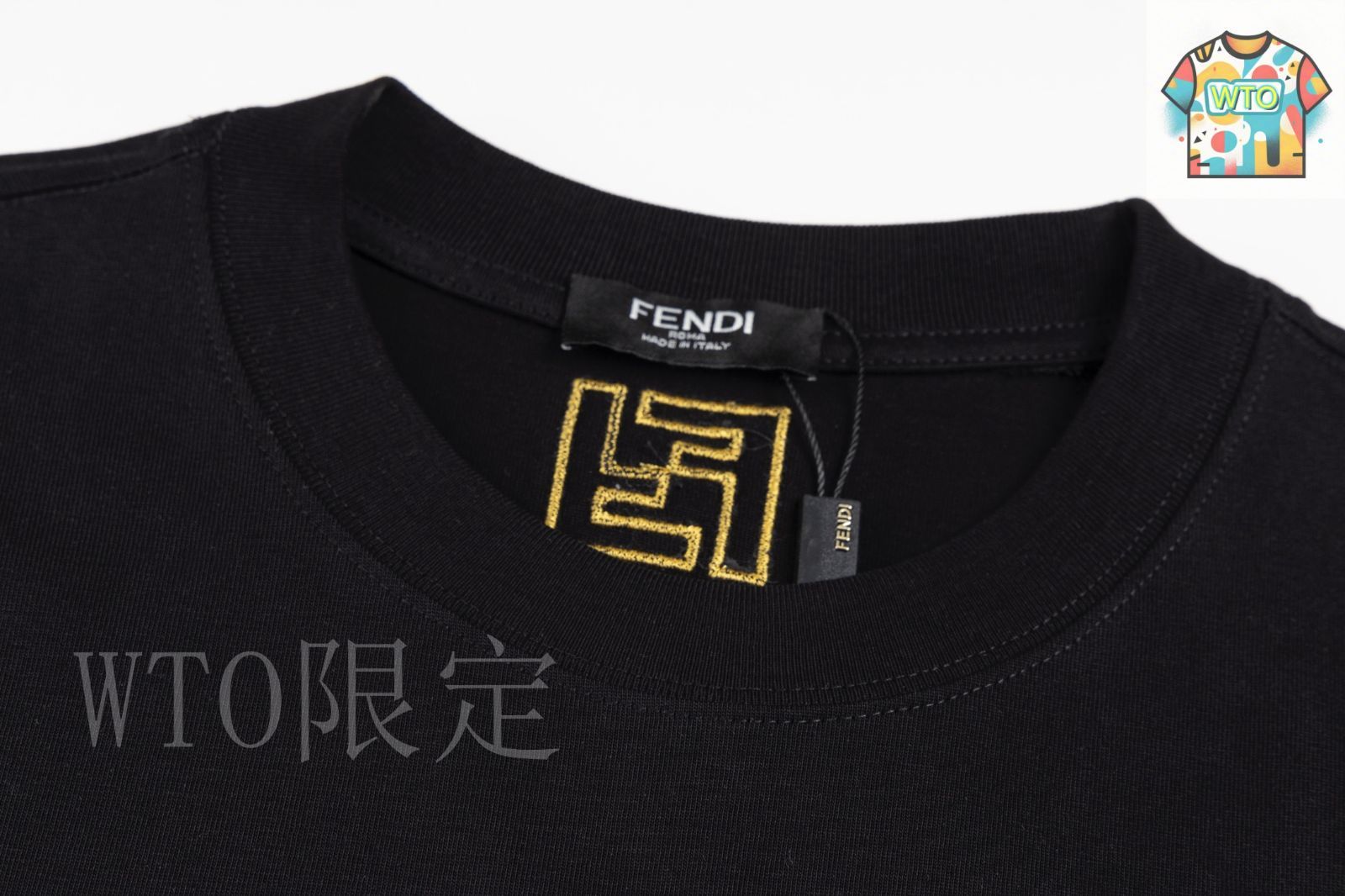 今日特価】FENDI Embroidered Logo Tee フェンディ 刺繍ロゴ T