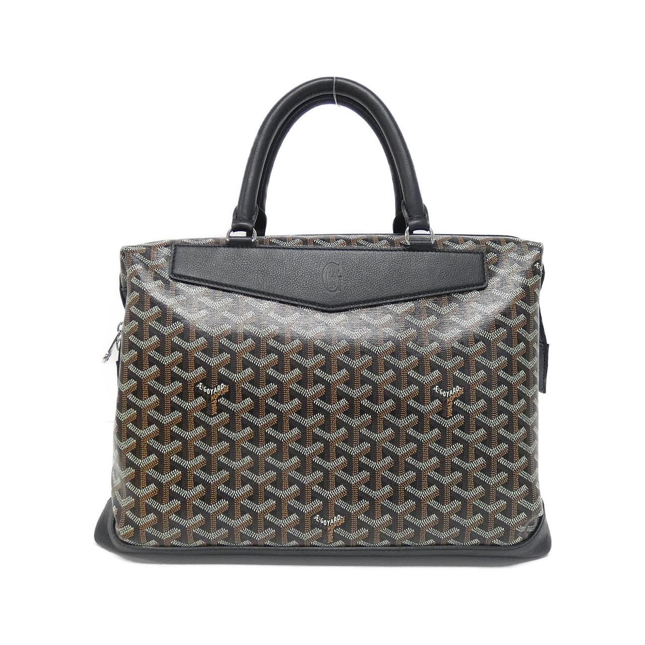 ✨極美品✨ フェリージ ブリーフケース ナイロン レザー 2層 B4可 紺茶