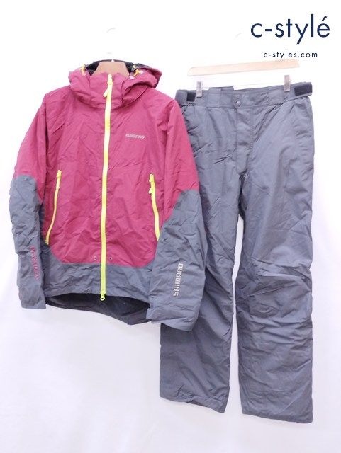 C175 人気 SHIMANO シマノ DSアドバンスウォームスーツ セットアップ XL レッド×グレー RB-025M | G