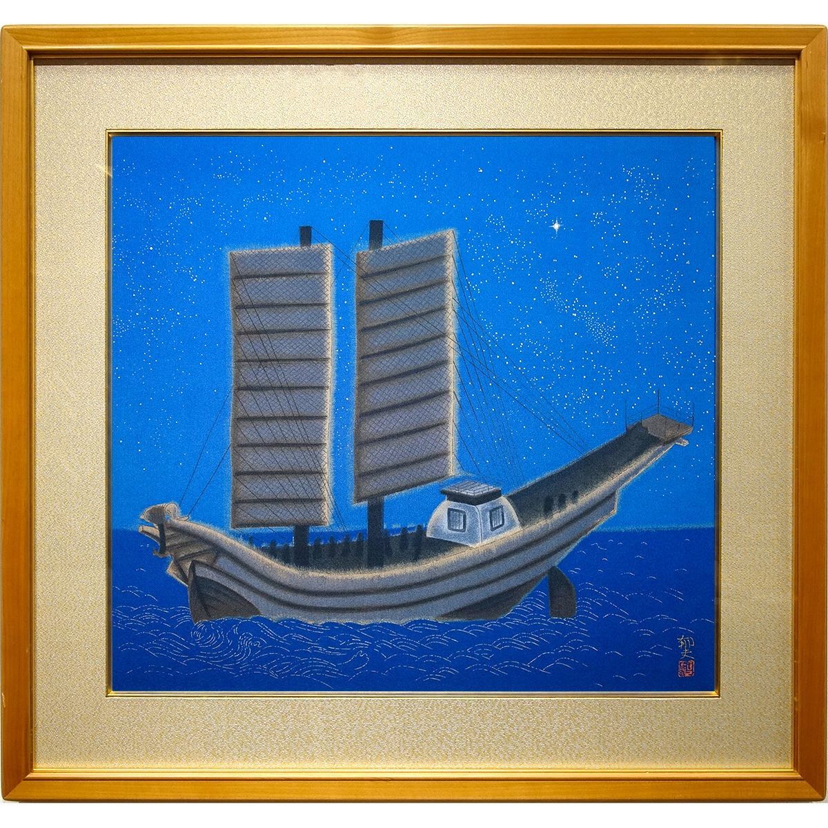 額付き　平山郁夫 新品】平山郁夫 『敦煌』複製画 ポスター高級額付 風景画