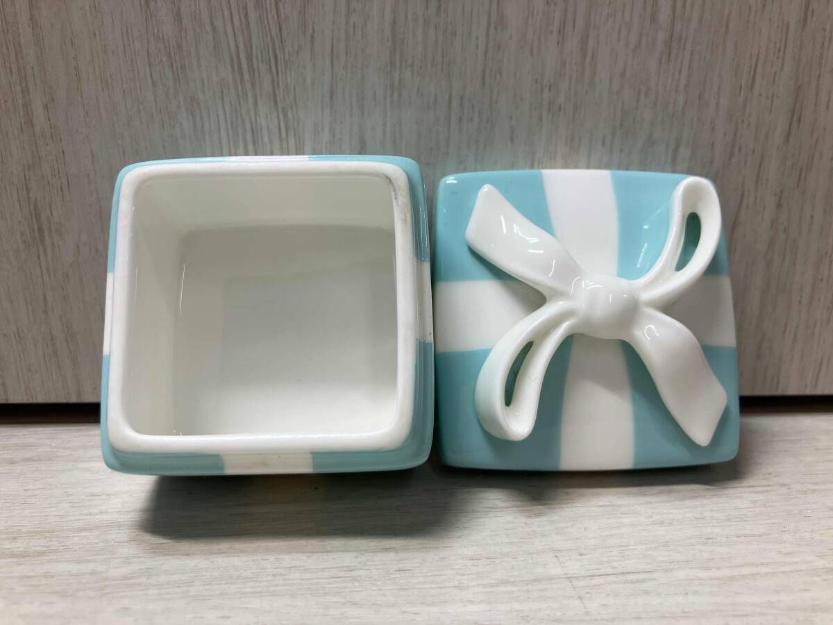 Tiffany＆Co. 小物入れ ブルーボックス 陶器 ティファニーブルー リボン ティファニー