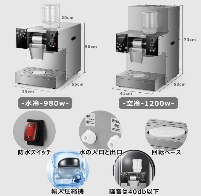 かき氷機 業務用 3秒で氷が出 電動 アイスクラッシャー かき氷メーカー