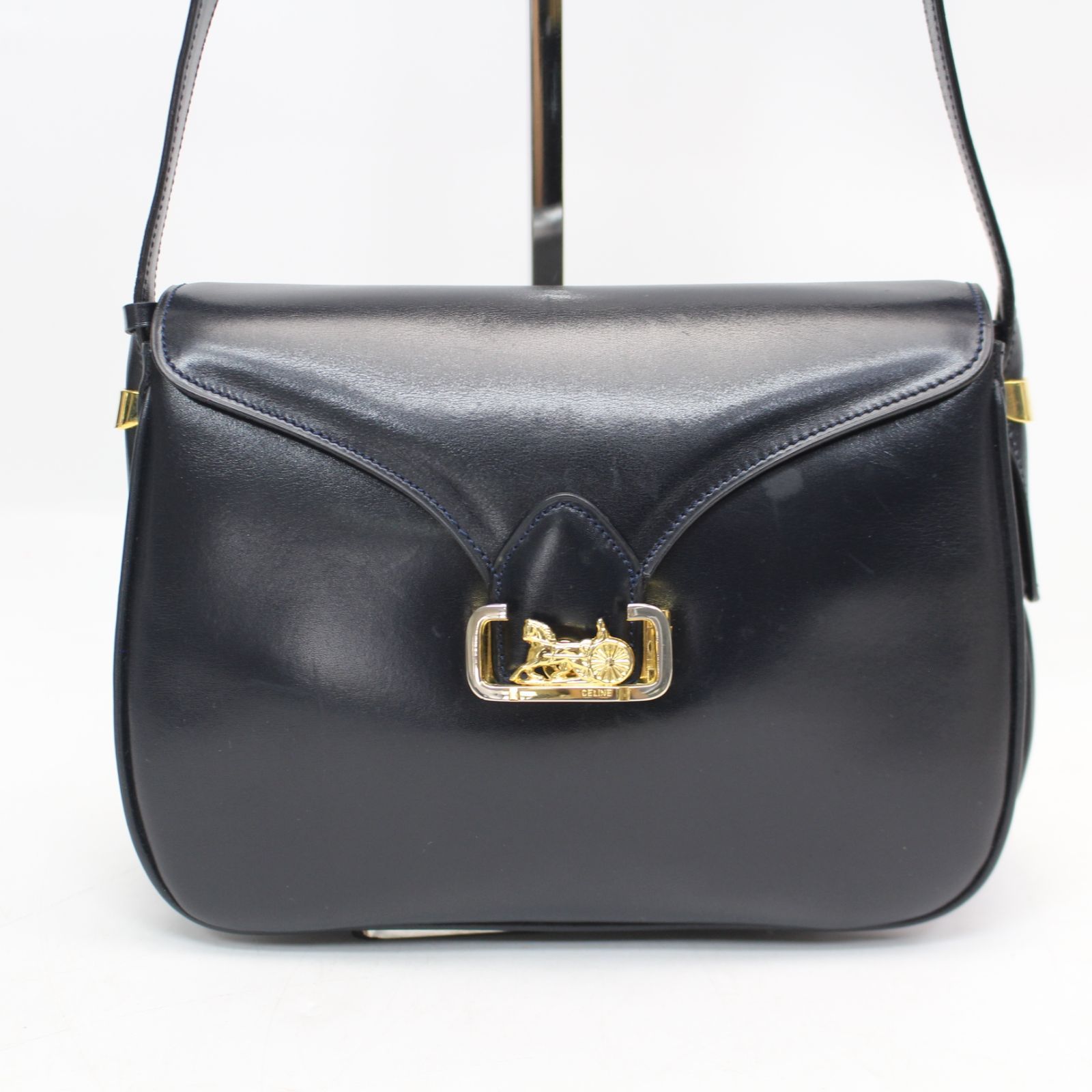 IS234)CELINE セリーヌ 馬車金具 ヴィンテージ レザー