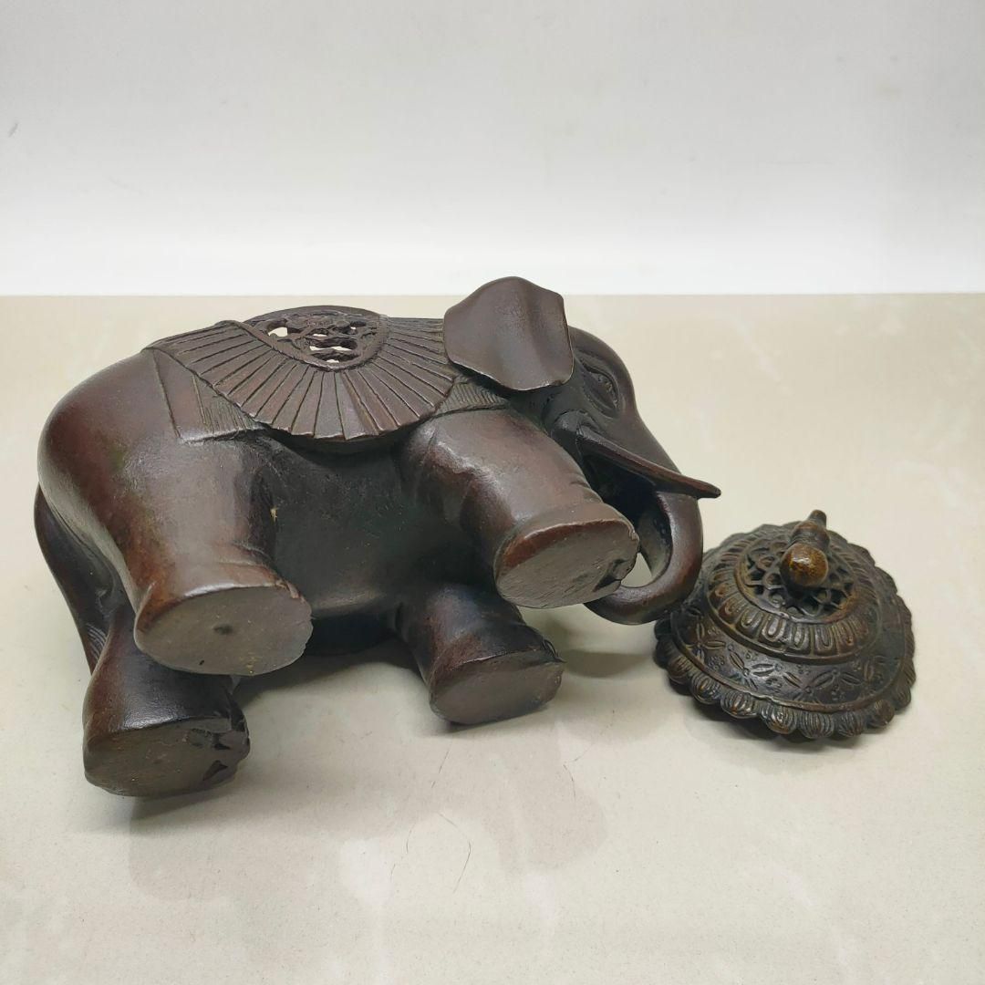 めでたい如意銅象 香炉 工芸品 美術品 置物 めでたい如意銅象 香炉 工芸品 美術品 置物