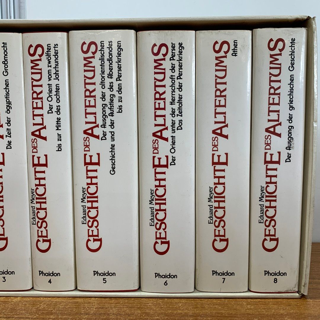 ▲01)【同梱不可】独文書/ドイツ語洋書/エドゥアルト・マイヤー 古代史 全8巻揃セット/Geschichte des Altertums/Eduard Meyer/Phaidon/A △01)独文書/ドイツ語洋書/エドゥアルト・マイヤー 古代史 全8巻