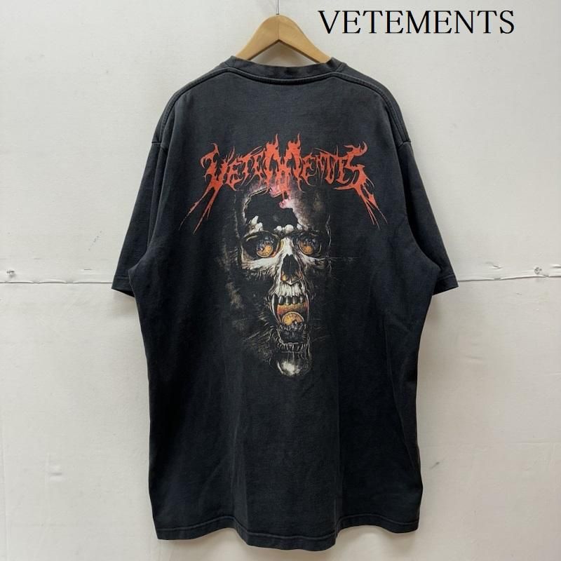 VETEMENTS ヴェトモン Tシャツ 半袖 16AW Heavy Metal Tee スカル バック プリント ヘビーメタル Tシャツ MF17TP14