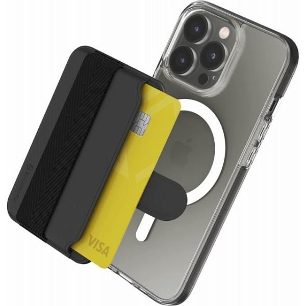 Magsafe対応手帳型カードウォレット ワイヤレス充電 ブラック