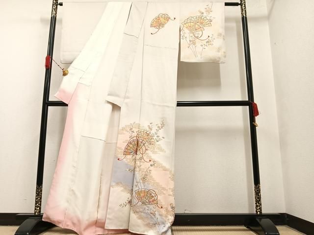 平和屋着物□訪問着 檜扇花文 正絹 逸品 AAAY1138ph - メルカリ 