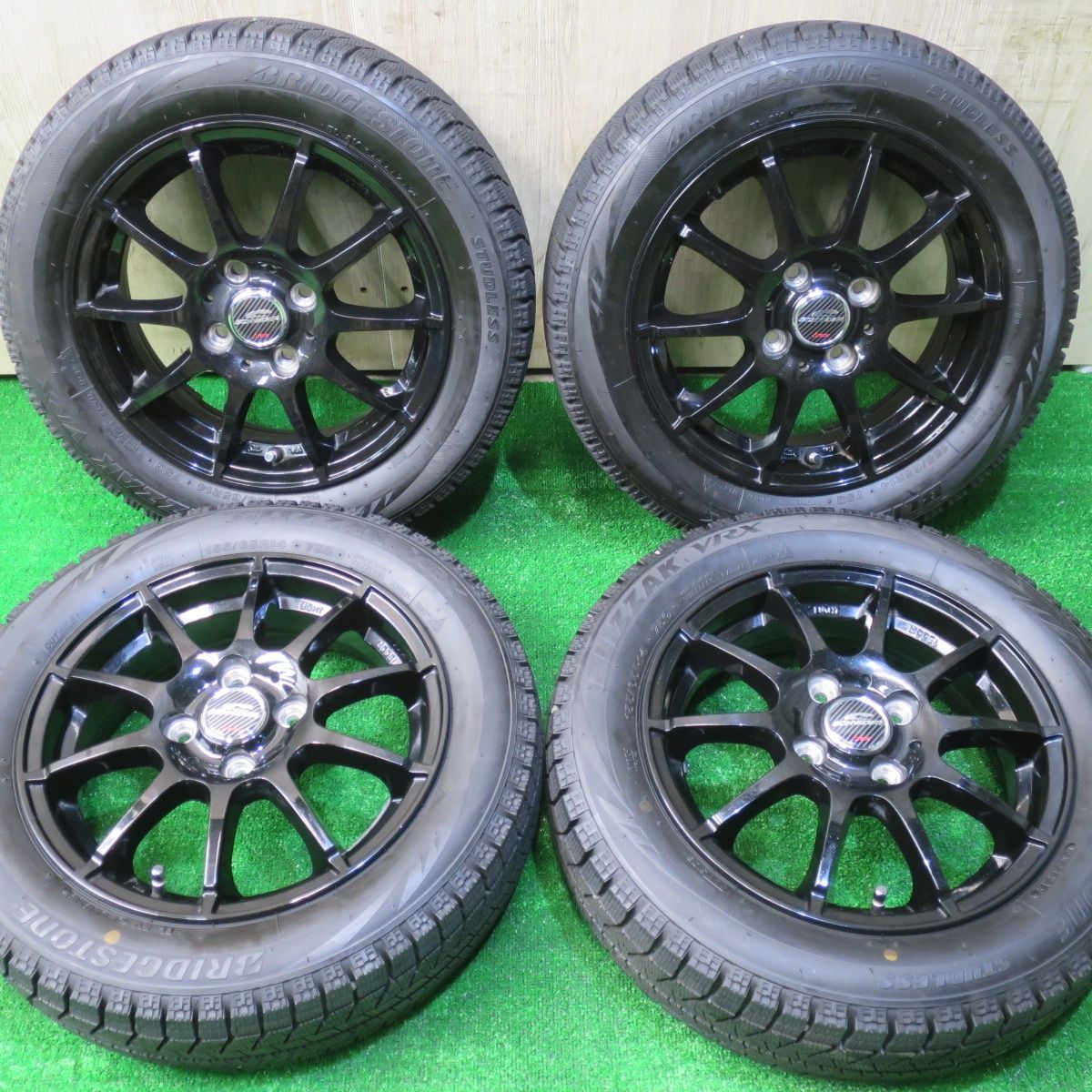 バリ溝 キレイ 9分 スタッドレス 155 65R14 ブリヂストン ブリザック VRX SCHNEIDER シュナイダー 14インチ PCD100 4H 5101102NJス