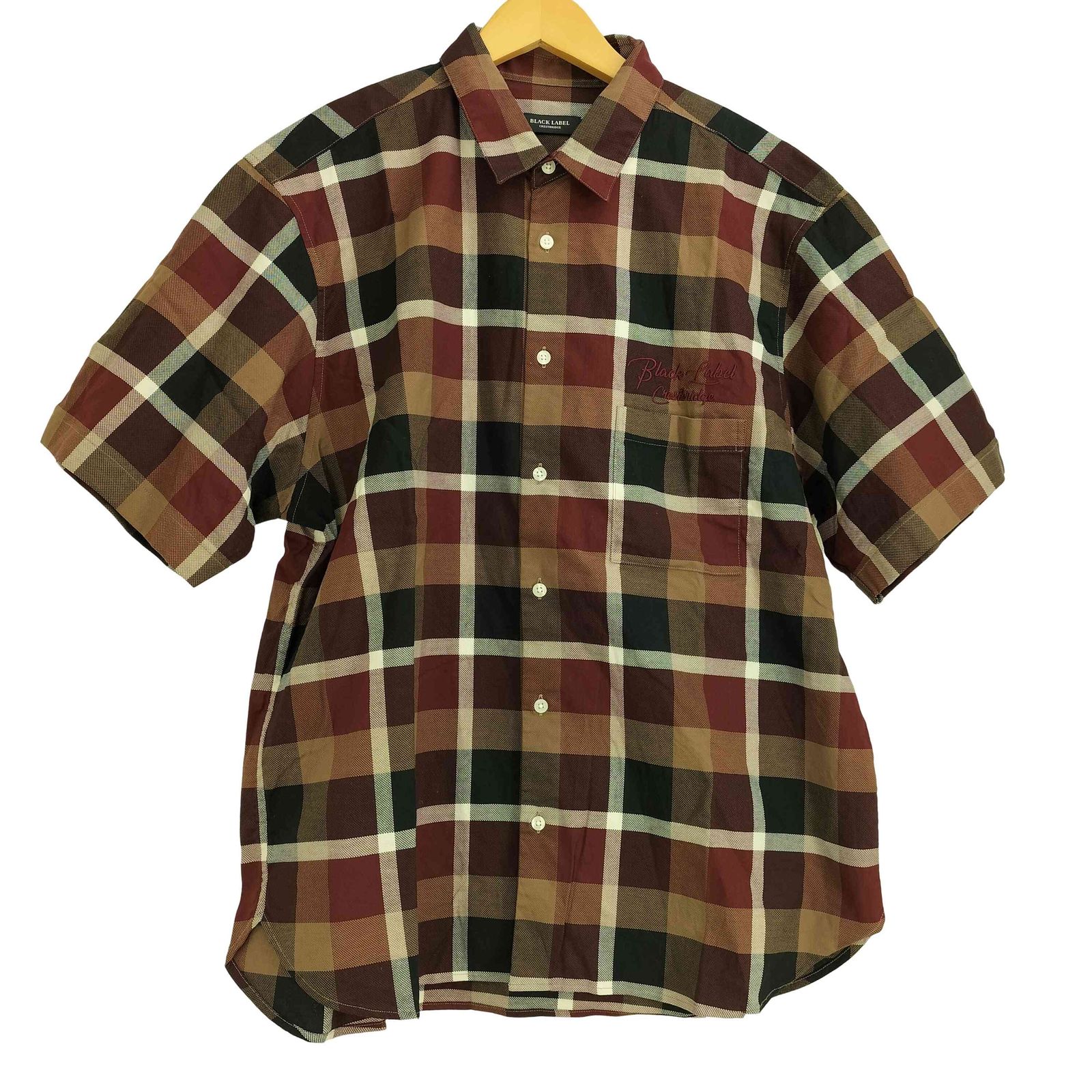 BLACK LABEL 半袖チェックシャツ BLACK LABEL CRESTBRIDGE チェック