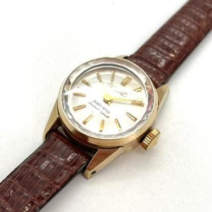 全国送料無料。 アンティーク SEIKO セイコー QUEEN SEIKO ゴールドカラー ラウンドケース カットガラス 手巻き機械式 レディースウォッチ アウトレット最大70%OFF!