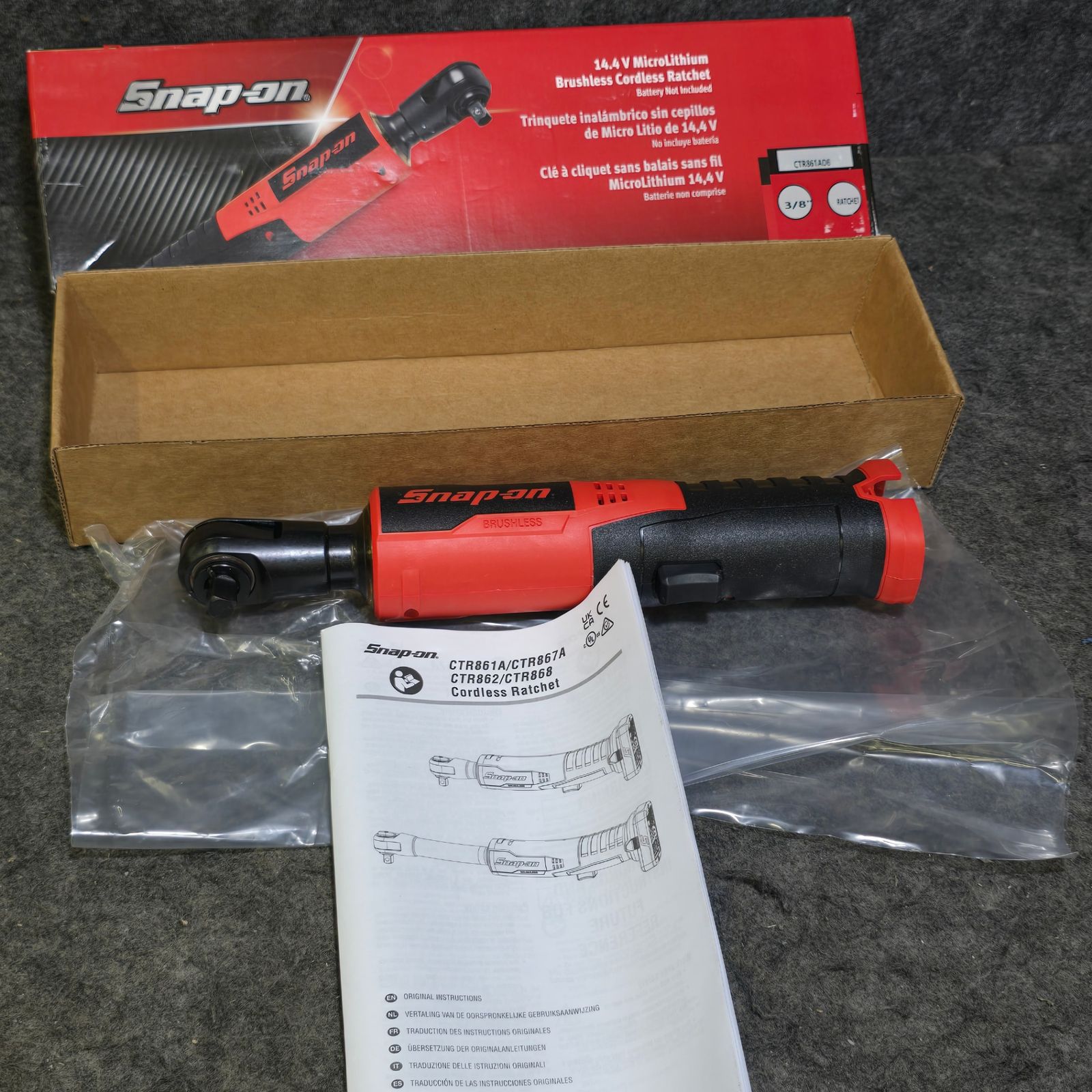 ♥品 スナップオン Snap-on コードレスラチェットレンチ CTR861ADB レッド 本体のみ 桶川店