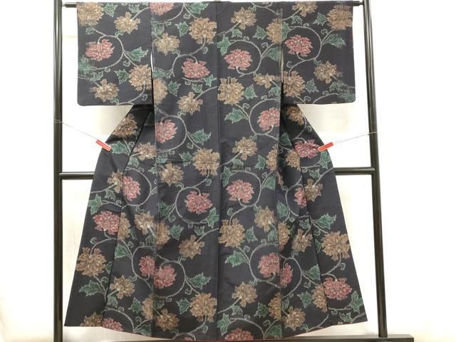 平和屋着物○訪問着 手描き 草花文 正絹 逸品 未使用 AAAY0286zg