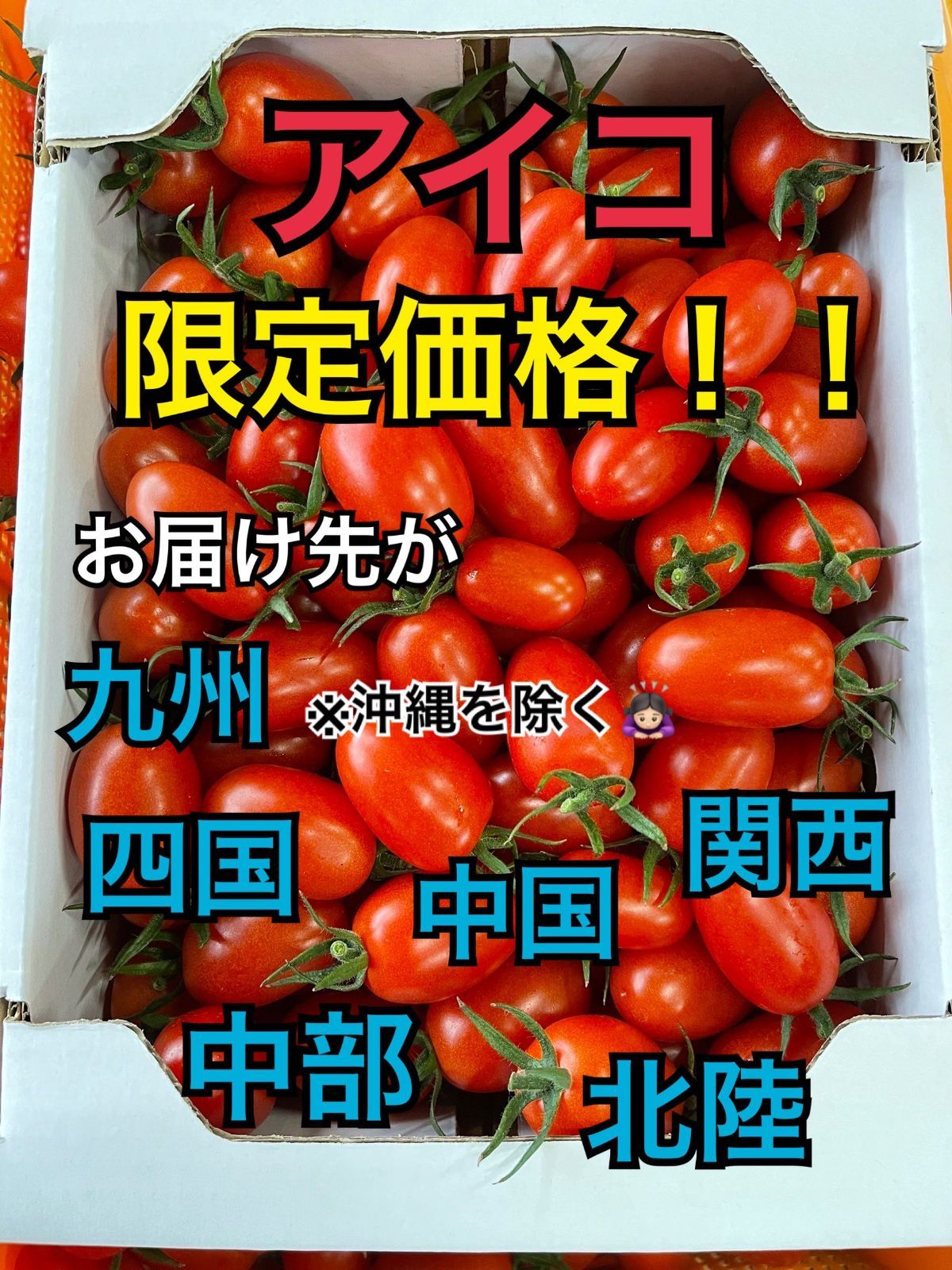 お届け先限定！熊本県産アイコトマト２ｋｇ限定価格！送料込み