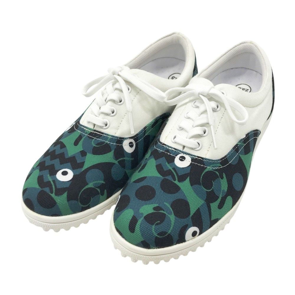 PEARLY GATES パーリーゲイツ 053-7192502 スパイクレス ゴルフシューズ カメレオン 総柄 グリーン系 23.5 [240101359503] ゴルフウェア レディース ストスト