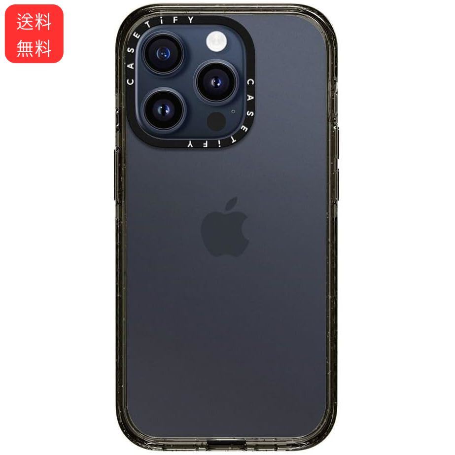 CASETiFY インパクト iPhone 15 Pro ケース [MIL規格準拠 (4x MIL-STD-810G) / 2.5mからの落下試験をクリア] - クリア ブラック