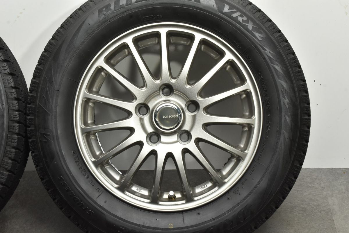 美品】エコフォルム 15in 6J +45 PCD114.3 ブリヂストン ブリザック 