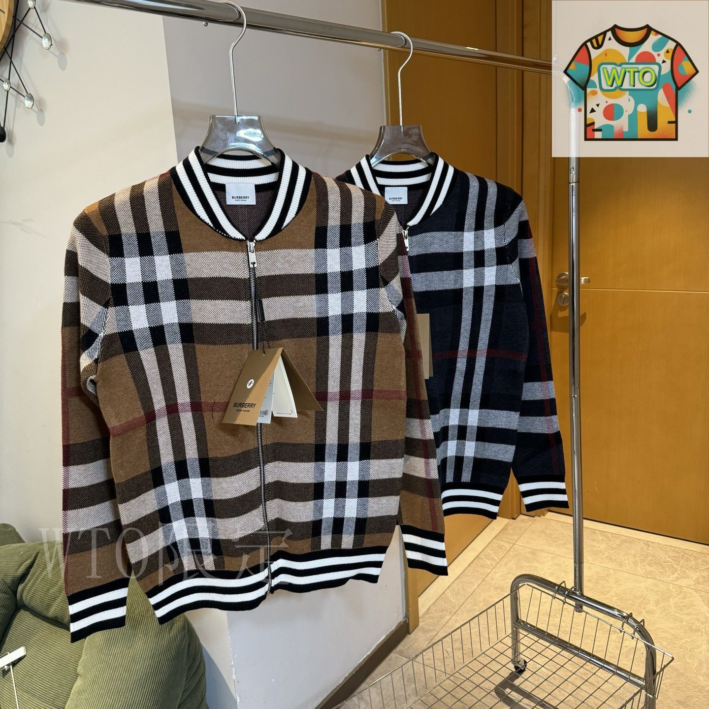 BURBERRY ストライプ カーディガン M BURBERRY ストライプ カーディガン M
