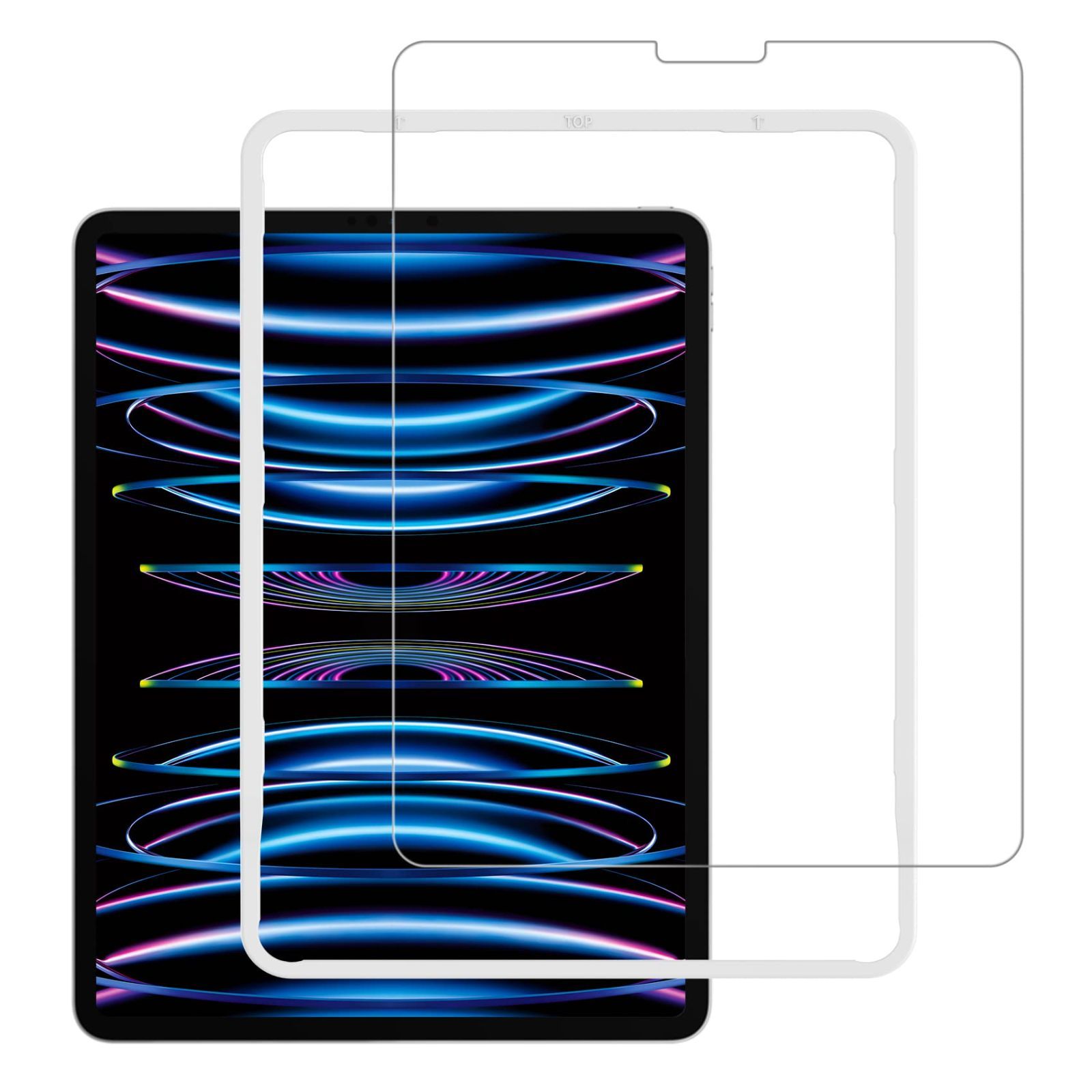 強化 2021用 11 ガラス 11 Pro Pro 保護 用/iPad 用/iPad Air4 フイルム 第5世代 Air5 2022 ガイド枠付き M2 第4世代 iPad NTB19J42 ガラスフィルム NIMASO