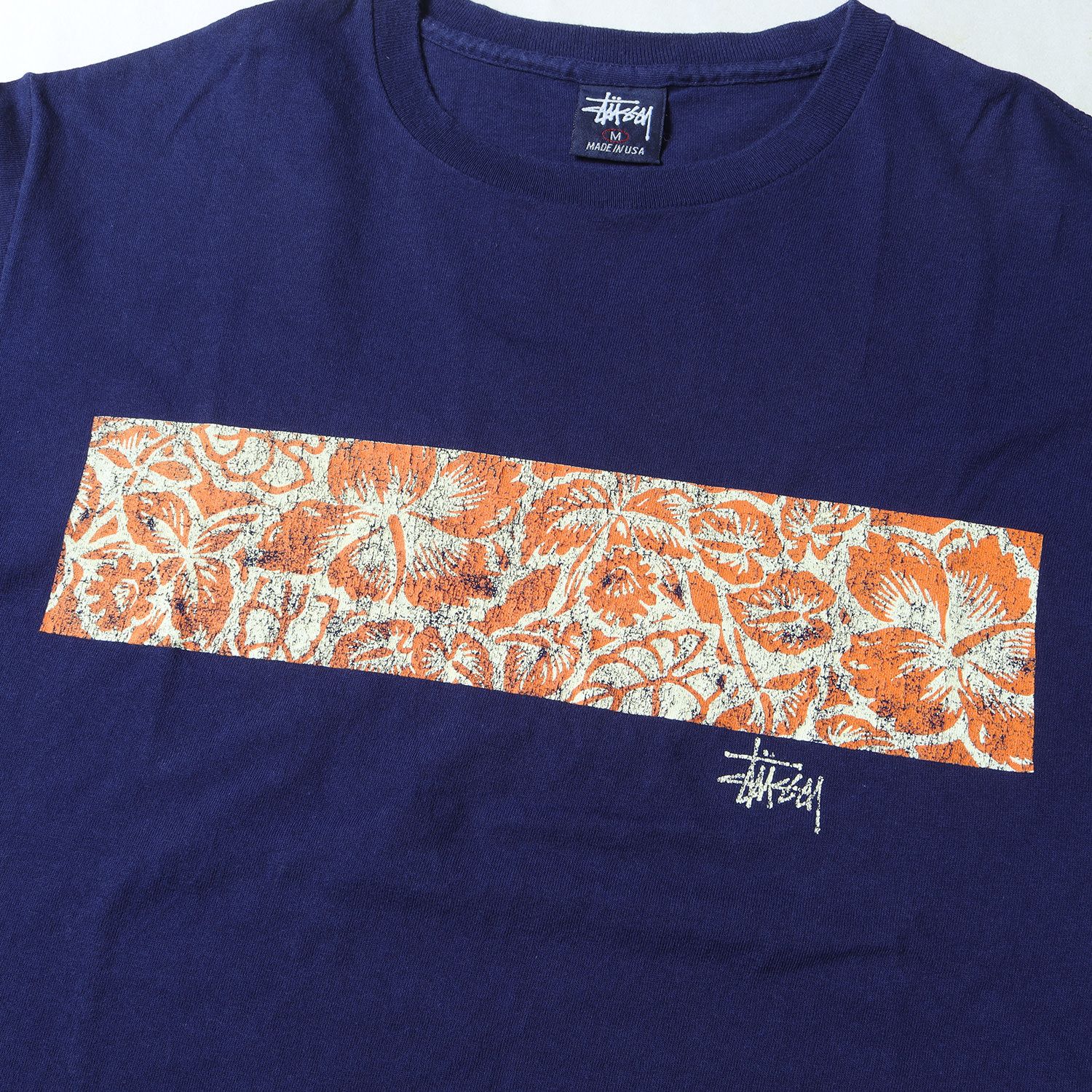 OLD Stussy フラワープリント 半袖シャツ L 紺タグ 90s USA製 Stussy フラワープリント 半袖シャツ L 紺タグ 90s - メルカリ
