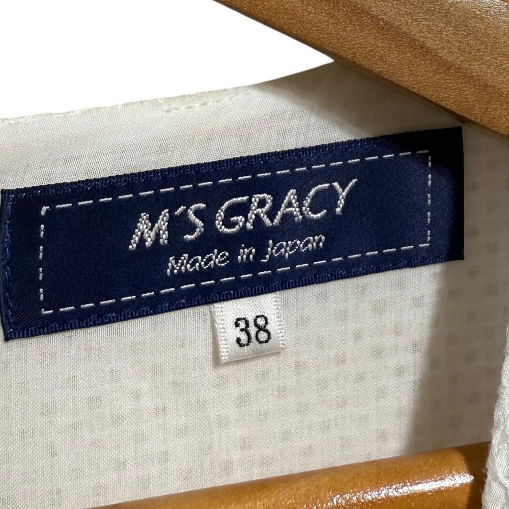 美品 23SS M'S GRACY エムズグレイシー 半袖 ロング丈 メッシュ