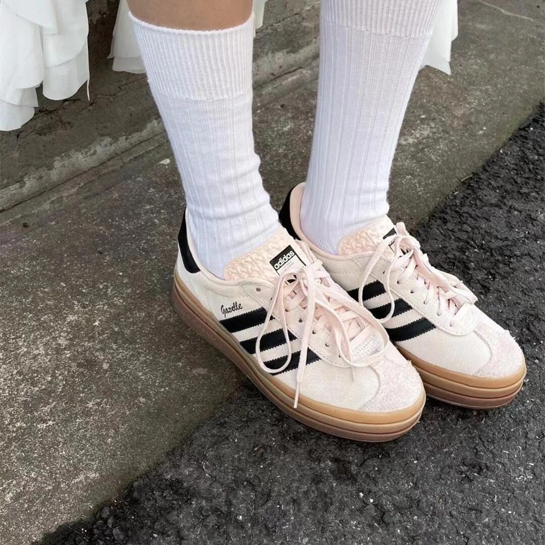 adidas originals Gazelle BOLDレディースピンクブラウン厚底板靴