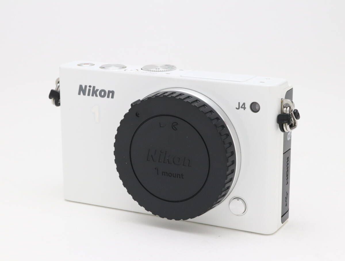 B 並品 Nikon ニコン 1 J 4 ボディ ホワイト 初期不良 対応 99 97