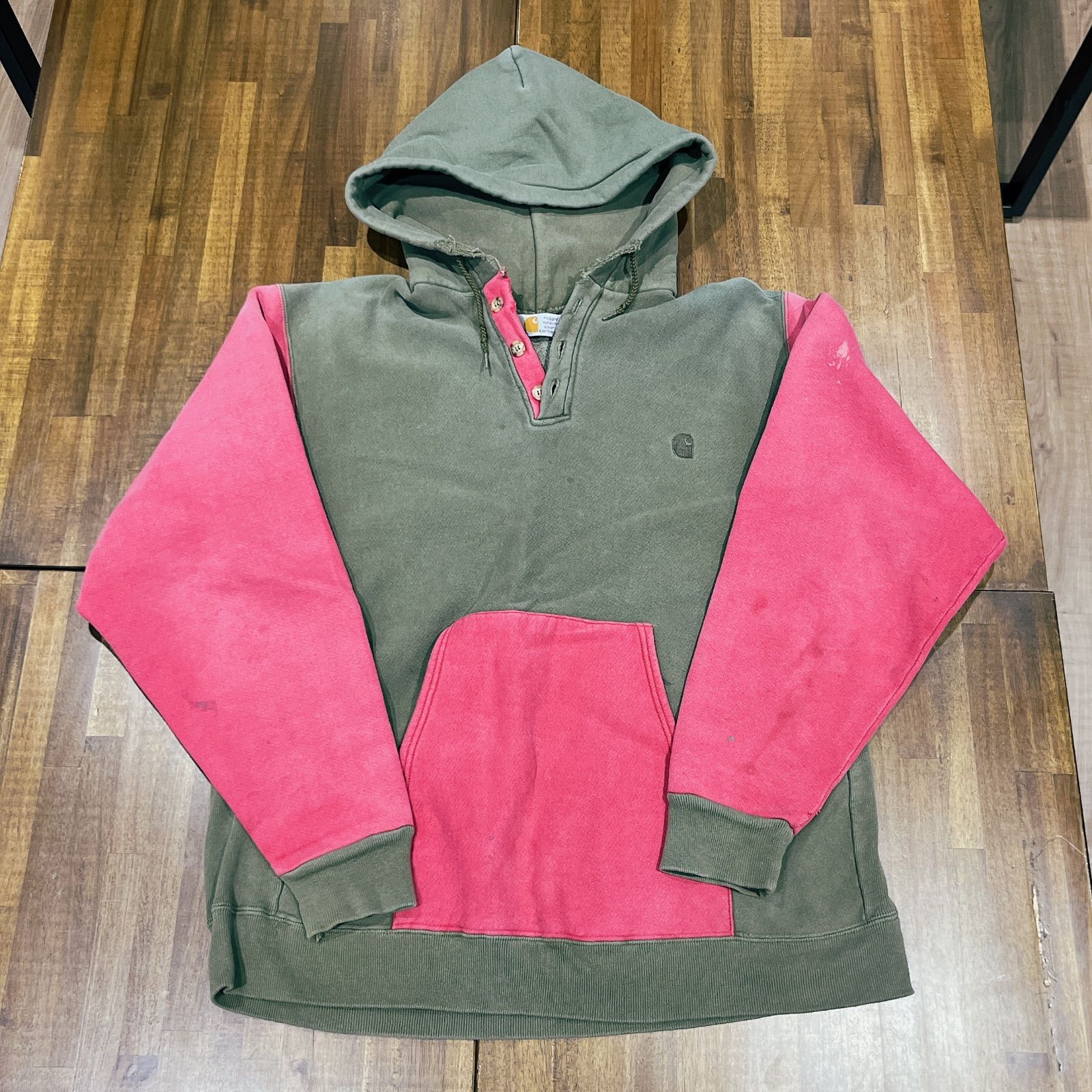 90s carhartt henry neck parka hoodie boro sunfade fade 1990年代 カーハート  ヘンリーネックパーカー フーディー ボロ サンフェード フェード - メルカリ