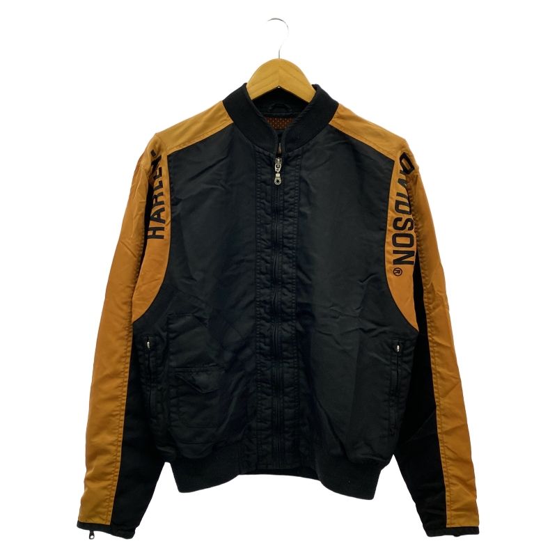 Harley Davidson レーシングジャケット サイズS ハーレーダビッドソン オレンジ×ブラック バックロゴ 19