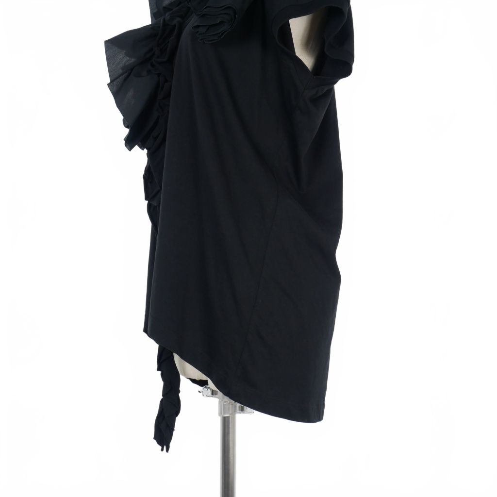 ドリスヴァンノッテン DRIES VAN NOTEN 23SS フリル フレンチスリーブ カットソー Tシャツ 半袖 S 黒 ブラック 231-2885 レディース ドリスヴァンノッテン DRIES VAN NOTEN 23SS フリル フレンチ