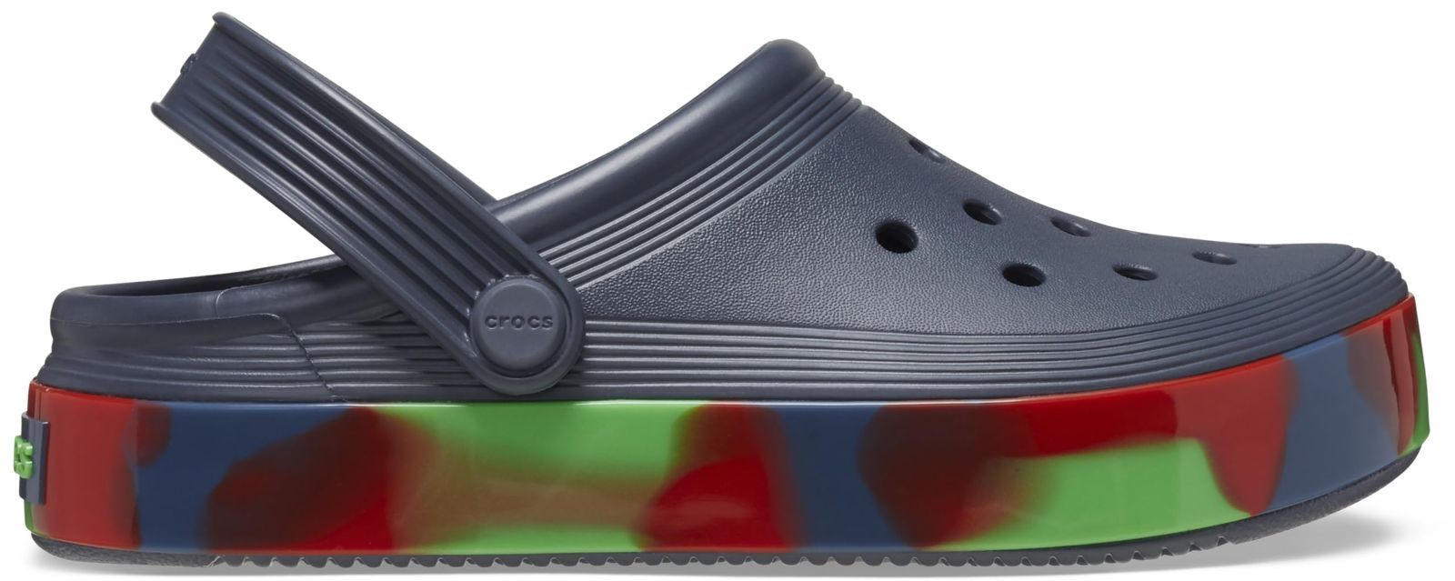 Crocs サンダル キッズサイズ オフ コート グロウインザダーク バンド クロッグ